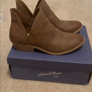 Cognac booties size 6.5